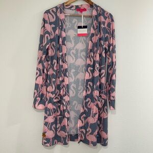 NWT Simply Southern Flamingo 🦩Print Cardigan